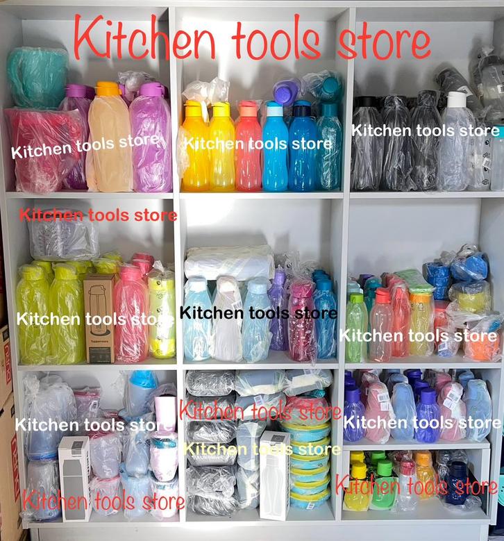 Tupperware eco flessen sportdop draaidop schroefdop voorraad, Huis en Inrichting, Keuken | Tupperware, Nieuw, Overige typen, Blauw