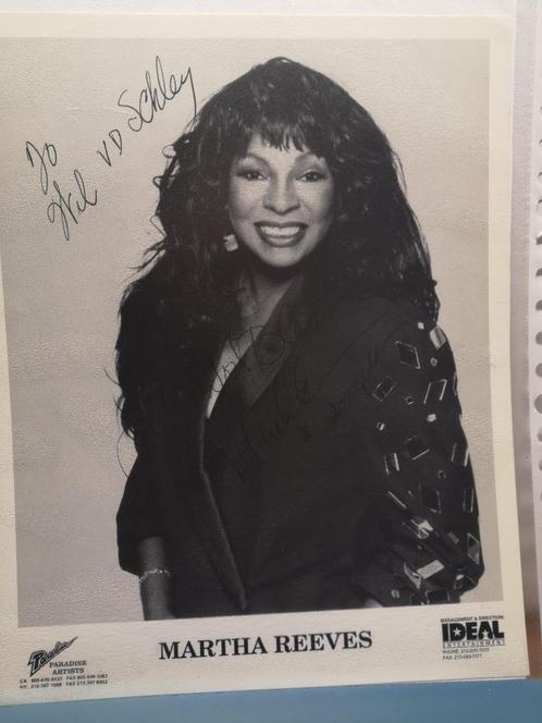 MARTHA REEVES SINGER USA, Verzamelen, Muziek, Artiesten en Beroemdheden, Nieuw, Foto of Kaart, Gesigneerd, Verzenden