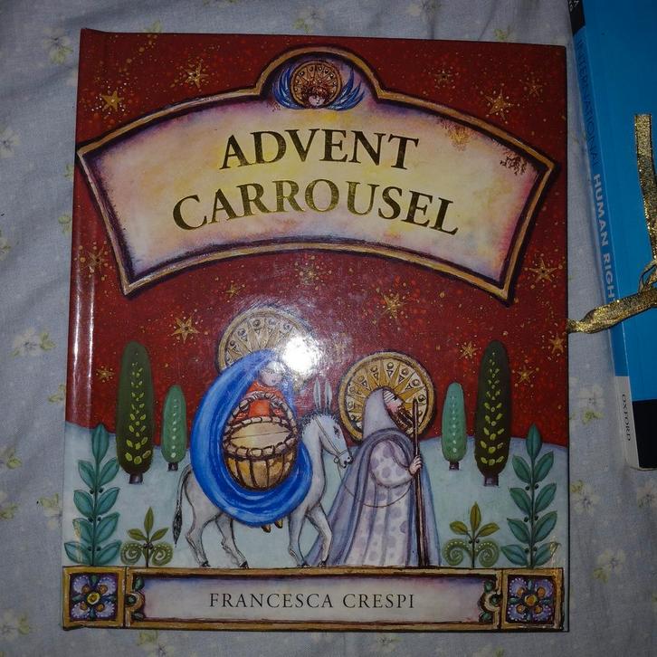 Advent Carrousel uitvouw  kalender met luikjes te openen, Boeken, Prentenboeken en Plaatjesalbums, Zo goed als nieuw, Prentenboek
