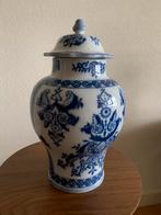 Regout Blauw-wit vaas met deksel, Antiek en Kunst, Ophalen