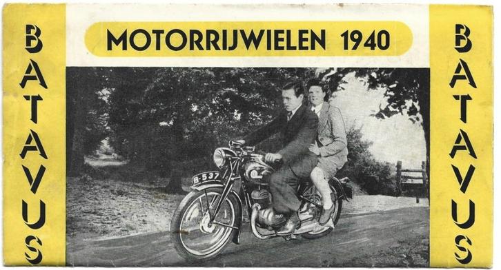 Batavus 1940 motorrijwielen folder motor (bt40), Motoren, Handleidingen en Instructieboekjes, Overige merken, Ophalen of Verzenden