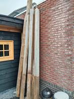 4 stuks Houten balk, hardhout, 385 cm lang, Doe-het-zelf en Verbouw, Hout en Planken, Ophalen, Gebruikt, Balk, Overige houtsoorten