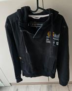 Vintage Black Rep Applique Hoodie - Maat M - Boxy Fit, Verzenden, Zo goed als nieuw, Maat 48/50 (M), Zwart