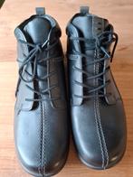 Ecco Wave zwart leren, half hoge veterschoen. Maat 38., Ophalen of Verzenden, Nieuw, Zwart