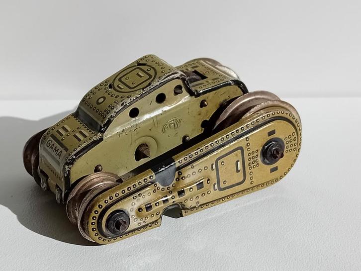 Vintage GAMA T56 Blikken Tank - Opwindmechanisme, Antiek en Kunst, Antiek | Speelgoed, Ophalen of Verzenden