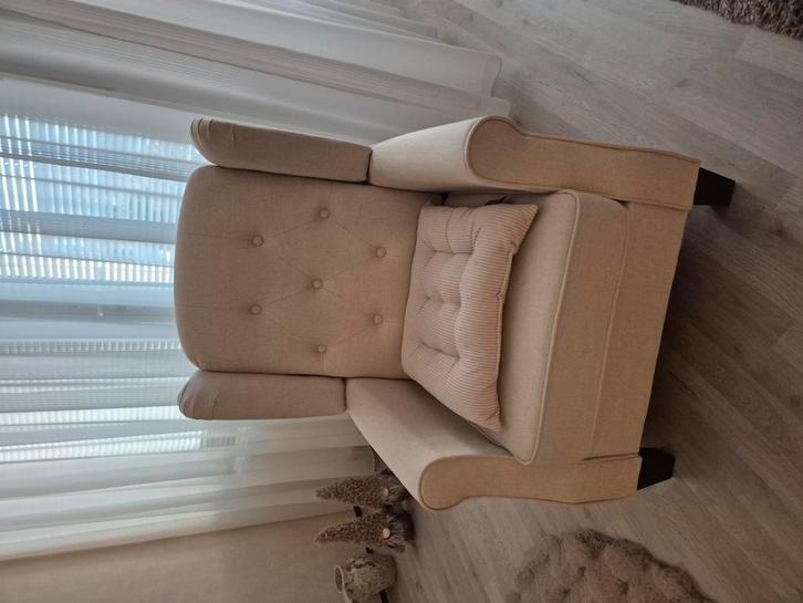 fauteuils vida xl, Huis en Inrichting, Fauteuils, Nieuw, Hout, Stof, 50 tot 75 cm, Minder dan 75 cm, Ophalen