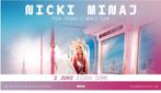 2x zitplaatsen Nicki Minaj, Tickets en Kaartjes, Concerten | Pop, Juni, Twee personen