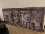 money never sleeps 100 dollar schilderij, Huis en Inrichting, Ophalen, Zo goed als nieuw