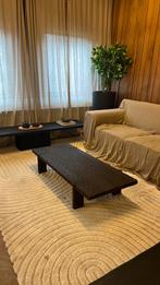 Massief eiken salontafel | Japandi | wabi sabi | gehamerd, Huis en Inrichting, Ophalen, 100 tot 150 cm, Eikenhout, Nieuw