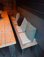 Steigerhouten bankje inclusief zit- en sierkussens, Ophalen, Steigerhout