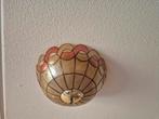 Vintage Tiffany-stijl plafondlamp, Huis en Inrichting, Lampen | Wandlampen, Ophalen, Zo goed als nieuw, Glas