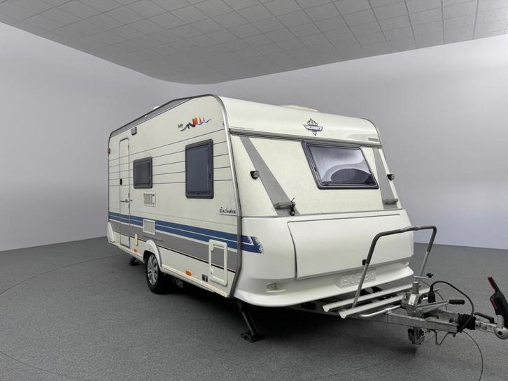 Hobby Exclusive 440 SFE Voortent Mover Fietsendrager, Caravans en Kamperen, Caravans, Bedrijf, tot en met 4, Treinzit, Hobby, Lengtebed