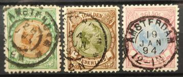 1893 Wilhelmina 45-47 gebruikt (B34-10) beschikbaar voor biedingen