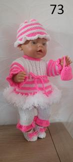 Gebreide kleertjes Baby pop 42cm Nieuw poppenkleding, Ophalen of Verzenden, Nieuw, Babypop