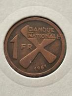 1 franc Katanga 1961, Postzegels en Munten, Munten | Europa | Niet-Euromunten, Ophalen of Verzenden, Overige landen