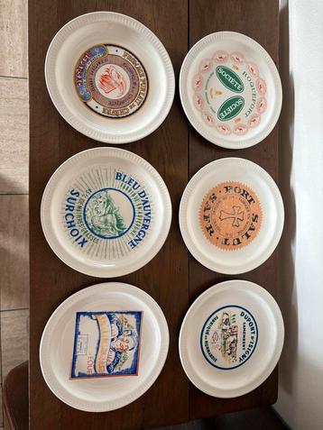 Vintage Franse Kaas Borden - Set van 6 beschikbaar voor biedingen