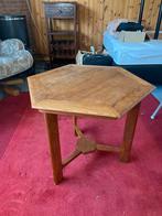 Houten Bijzettafel Zeshoekig Vintage, Ophalen, Minder dan 45 cm, Minder dan 55 cm, Gebruikt