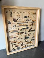 Poster Vintage poster bouwmachines 40x50, Ophalen of Verzenden, Rechthoekig Staand