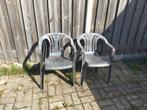 Kunststof stapelbare tuinstoel bruin, Tuin en Terras, Ophalen, Gebruikt, Kunststof, Stapelbaar