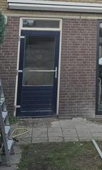 Kunstof achter deur met dubbel glas, Doe-het-zelf en Verbouw, Kozijnen en Schuifpuien, Kunststof, Deurkozijn, Zo goed als nieuw