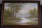 Olieverfschilderij op doek Philip Cantrell landschap 103/73,, Antiek en Kunst, Kunst | Schilderijen | Klassiek, Ophalen of Verzenden