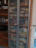 IKEA: BILLY 2 vitrinedeuren zilverkleurig met melkglas, Huis en Inrichting, Ophalen, 200 cm of meer, 50 tot 100 cm, Zo goed als nieuw