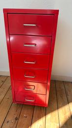 IKEA  ladeblok Helmer rood, Huis en Inrichting, Kasten | Ladekasten, Ophalen, Gebruikt, 5 laden of meer, Metaal