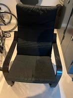 Ikea Poang zwarte stoel, Huis en Inrichting, Fauteuils, Ophalen, Zo goed als nieuw