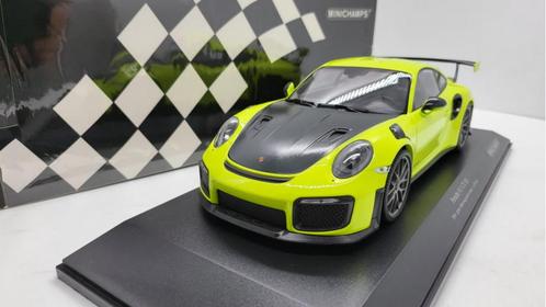 Minichamps Porsche 911 (991.2) GT2 RS 2018 Hell Groen, Hobby en Vrije tijd, Modelauto's | 1:18, Nieuw, Auto, MiniChamps, Ophalen of Verzenden