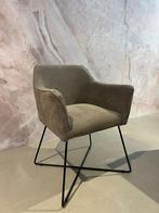 Trendy eetkamerstoel - Stoer design met zwart kruisframe, Ophalen, Sommelsdijkse haven 19, Bruin, Info@vissermeubelen.nl
