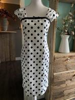 Monnari polkadot jurk maat 40 stretch zwart wit jaren 50, Kleding | Dames, Maat 38/40 (M), Wit, Zo goed als nieuw, Ophalen