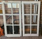Brocante oude ramen, Gebruikt, Raamkozijn, Minder dan 75 cm, Hout