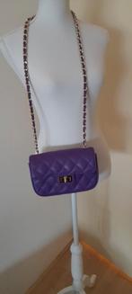 Luxe paarse echt lederen tas Nieuw!, Sieraden, Tassen en Uiterlijk, Tassen | Damestassen, Ophalen of Verzenden, Nieuw, Paars, Schoudertasje