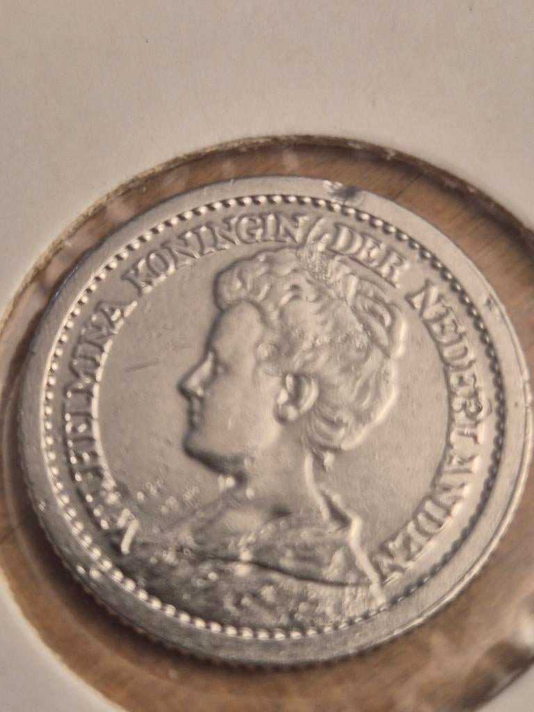 Zilveren halve gulden 1910 Wilhelmina - Prachtige kwaliteit, Postzegels en Munten, Munten | Nederland, ½ gulden, Verzenden, Zilver