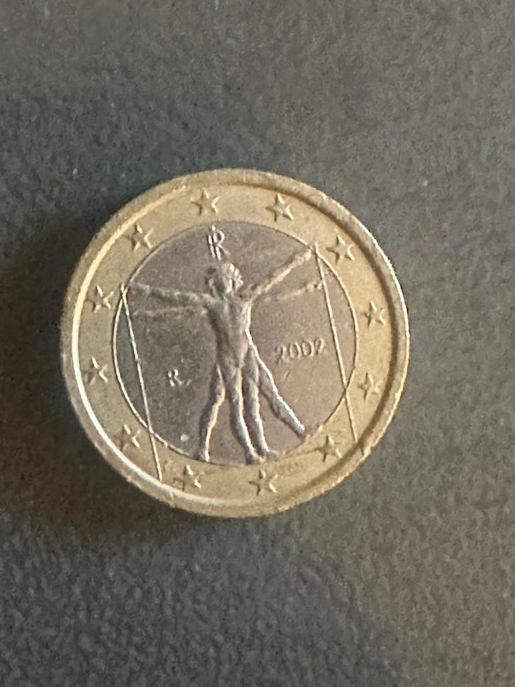 ZEER ZELDZAME Leonardo Davici 1 euro munt, Postzegels en Munten, Munten | Europa | Euromunten, Losse munt, 1 euro, Italië, Ophalen of Verzenden