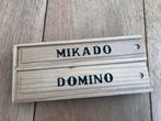 Mikado & Domino Spel in Houten Doos, Een of twee spelers, Ophalen of Verzenden, Zo goed als nieuw, Reisspel