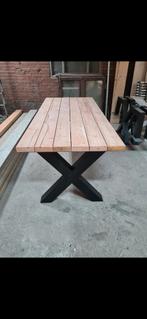 prachtige douglas tafels met stalen poten, Ophalen, Nieuw, Rechthoekig, Hout