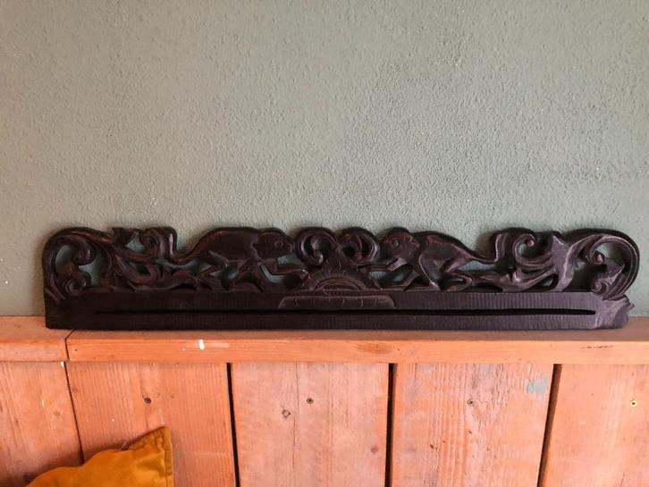 Houten wandornament – handgesneden – uniek decoratiestuk, Huis en Inrichting, Woonaccessoires | Wanddecoraties, Nieuw, Ophalen of Verzenden