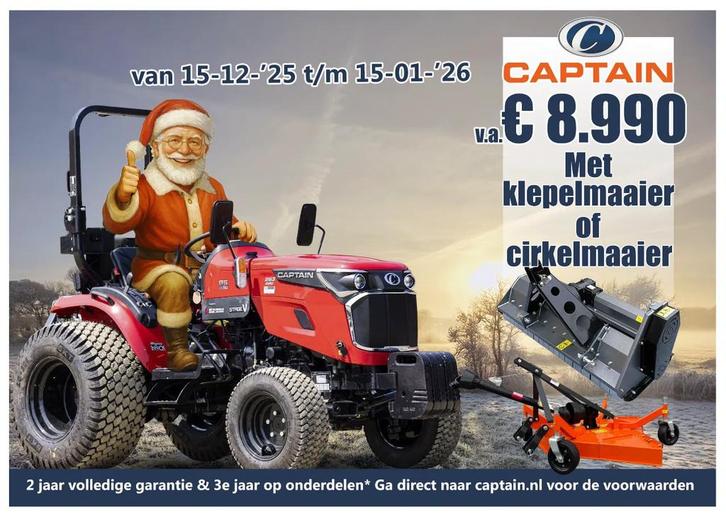 Captain ACTIE Eindejaar aanbieding mini tractor Captain met, Zakelijke goederen, Agrarisch | Tractoren, Overige merken, Gebruikt