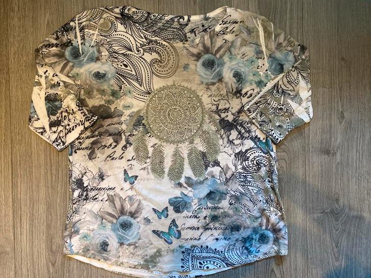 boho paisley dromenvanger glitter top shirt longsleeve mt 40, Kleding | Dames, Blouses en Tunieken, Zo goed als nieuw, Maat 38/40 (M)