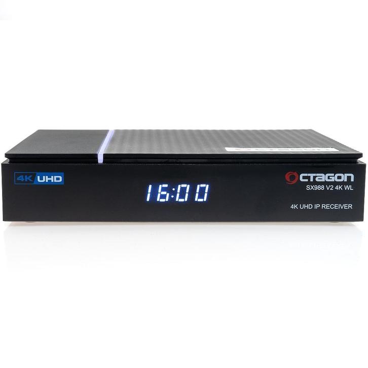 Octagon SX988 V2 4K UHD IP 5G Wi-Fi, Audio, Tv en Foto, Mediaspelers, Nieuw, Minder dan 500 GB, HDMI, USB 2.0, Optische audio