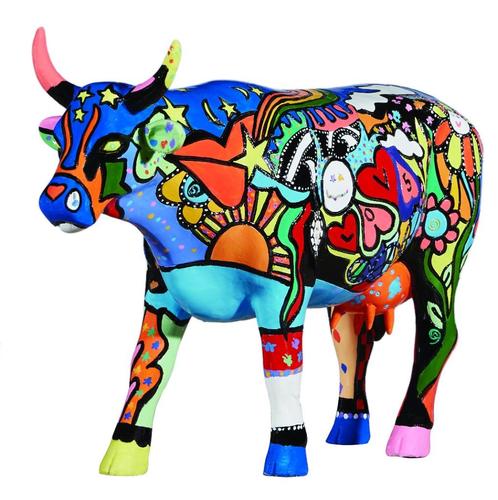 Nieuw Cow Parade koe Moosy in the Sky with Diamonds large., Antiek en Kunst, Kunst | Designobjecten, Ophalen of Verzenden