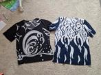 Dames shirts blauw en zwart mt M, Ophalen of Verzenden, Zo goed als nieuw, Blauw, Korte mouw