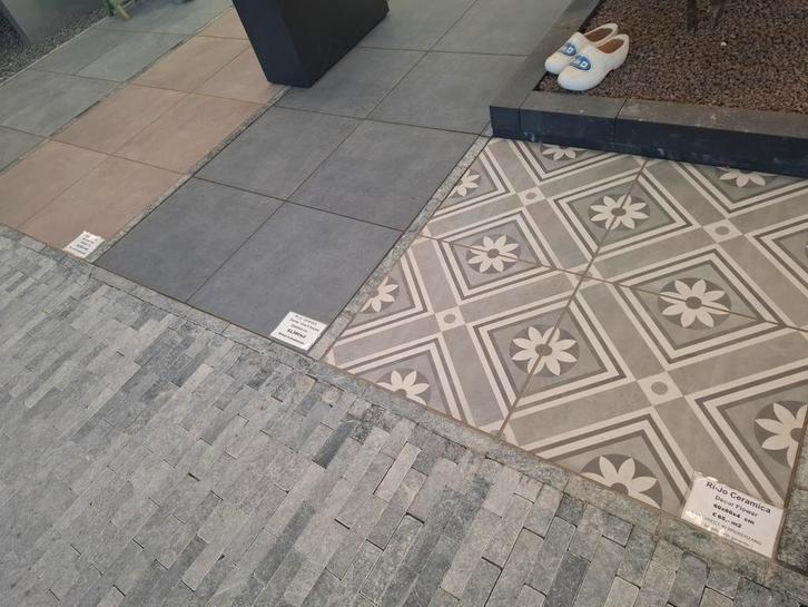 3+1cm tuintegels 60x60 & 80x80, Tuin en Terras, Tegels en Klinkers, Nieuw, Terrastegels, Keramiek, Minder dan 5 m², Ophalen of Verzenden