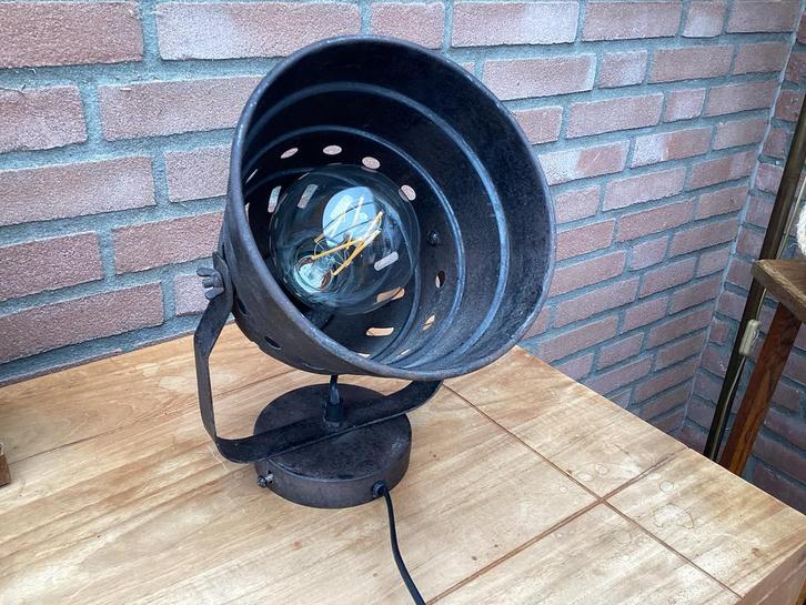 Industriële Metalen Lamp, Huis en Inrichting, Lampen | Vloerlampen, Gebruikt, Minder dan 100 cm, Metaal, Ophalen of Verzenden