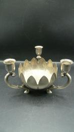 Vintage Leonard Lotus kandelaars tafelstuk, Huis en Inrichting, Woonaccessoires | Kandelaars en Kaarsen, Overige materialen, Gebruikt