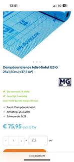 1,5x35 miofol dampfolie, Doe-het-zelf en Verbouw, Isolatie en Afdichting, Overige materialen, Zo goed als nieuw, 15 m² of meer