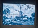 Delfts blauw tegeltableau met molen, Antiek en Kunst, Ophalen of Verzenden