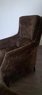 2 comfortabele fauteuils zgan velvet donker mosgroen ROFRA, Huis en Inrichting, Fauteuils, Minder dan 75 cm, Stof, Zo goed als nieuw