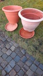 2 Grote Bloempotten voor Buiten, Tuin en Terras, Bloempotten, Ophalen, Kunststof, Gebruikt, 40 cm of meer